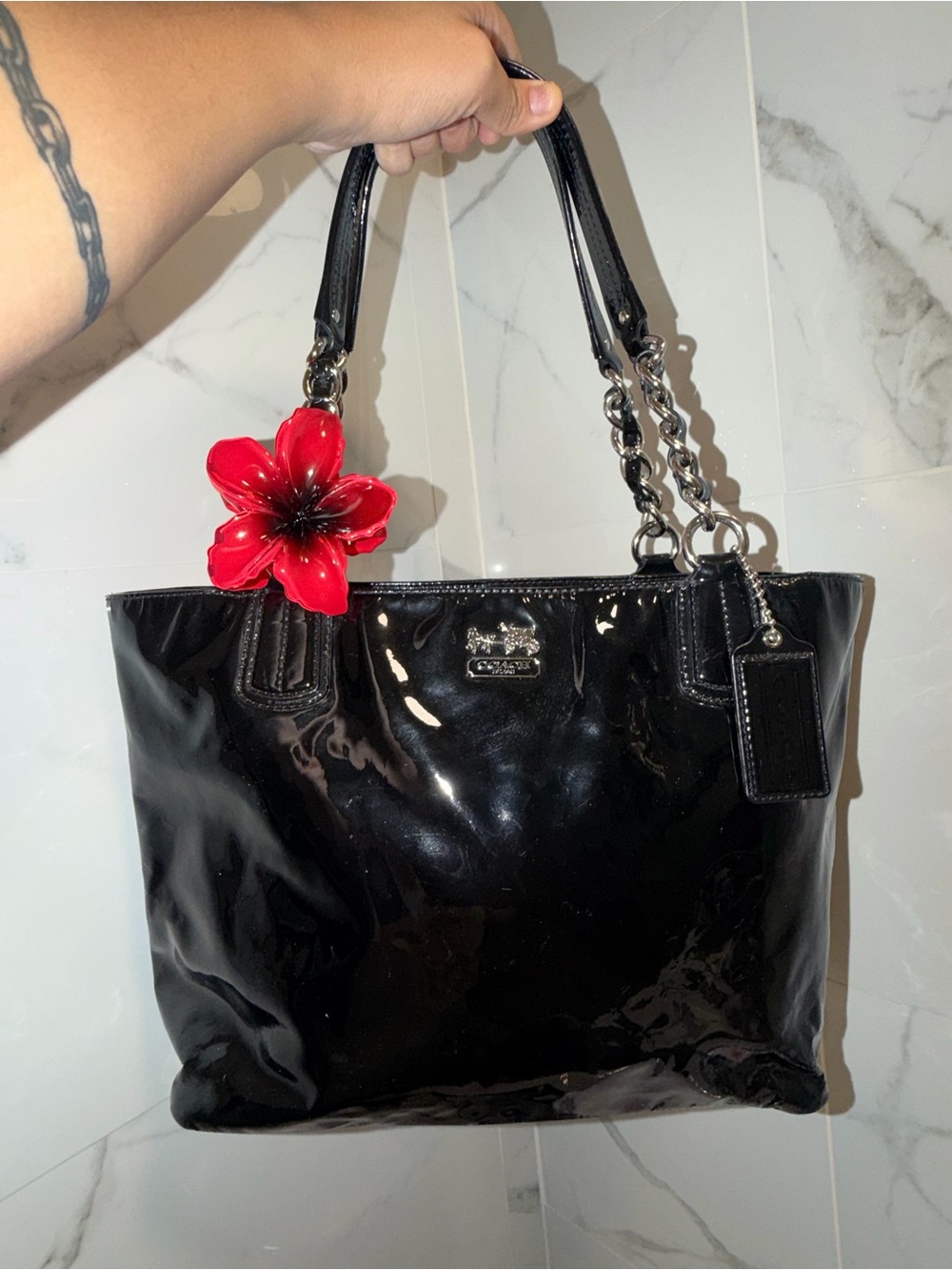 Coach Patent Black Tote